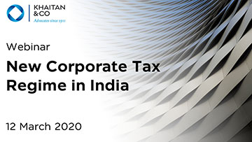 New Corporate Tax Regime in India